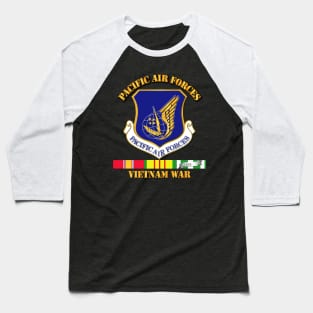 USAF -  SSI - Pacific Air Forces w VN SVC Ribbons Baseball T-Shirt